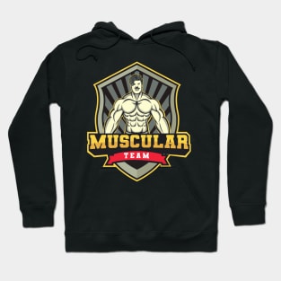 Muscular Man Illustration Design Hoodie